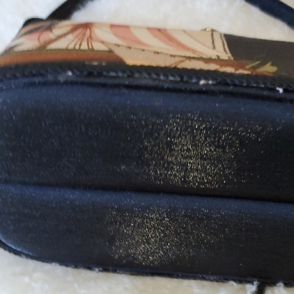 Moo Roo Black and Tan Mini Bag with Patchwork Design and Structured Shape - Picture 10 of 15